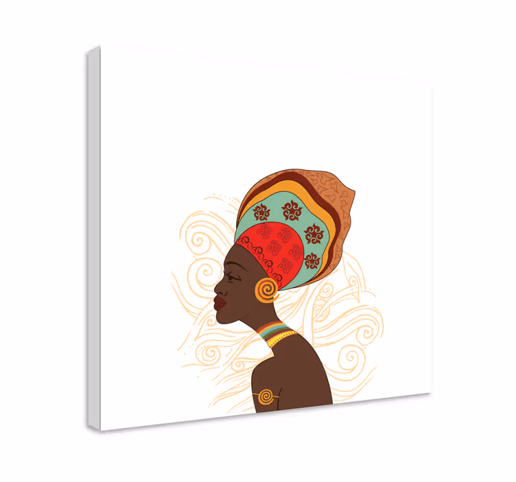 Quadri persona e personaggi silhouette africana elegante - TenStickers