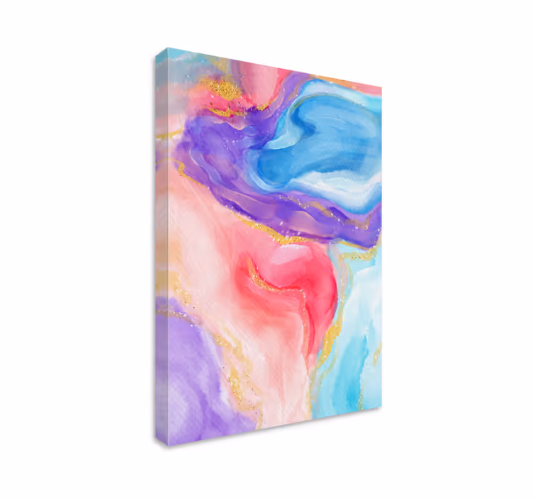 Quadro astratto flusso di colori fluidi - TenStickers