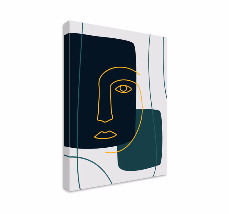 Quadro con volto stilizzato - TenStickers