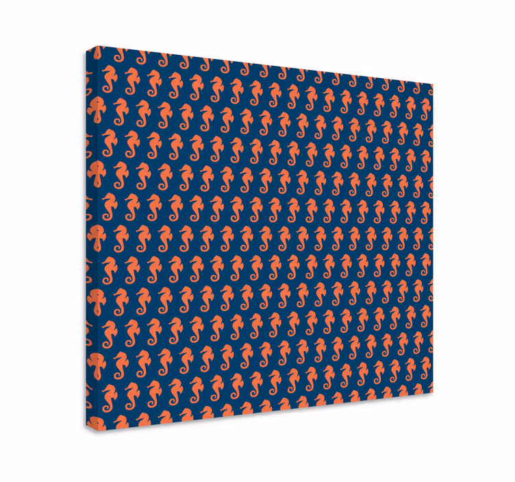 Quadro moderno motivo ripetuto di cavalluccio marino - TenStickers
