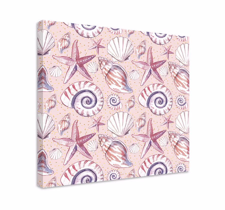 Dipinto marinaio con conchiglie e stelle marine - TenStickers