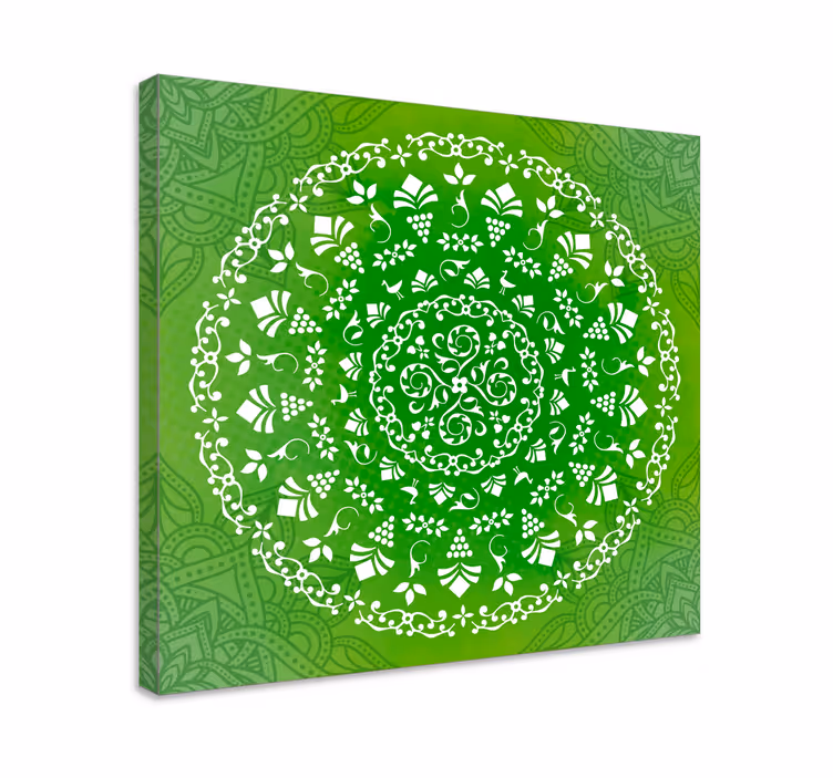 Dipinto zen mandala botanico dettagliato - TenStickers
