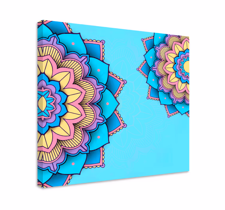Quadro mandala Due modelli di mandala colorati - TenStickers