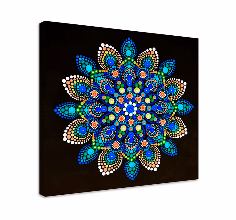Quadro mandala Puntini colorati mandala - TenStickers