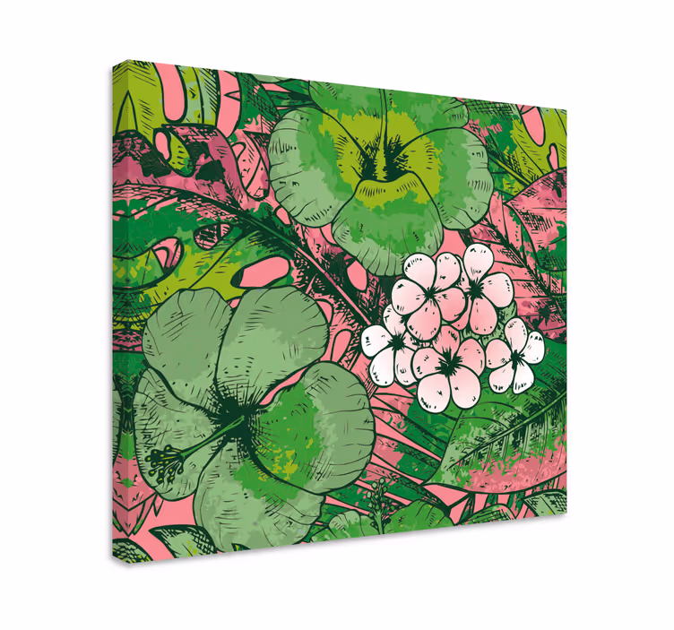 Dipinto fiori e piante composizione floreale botanica - TenStickers