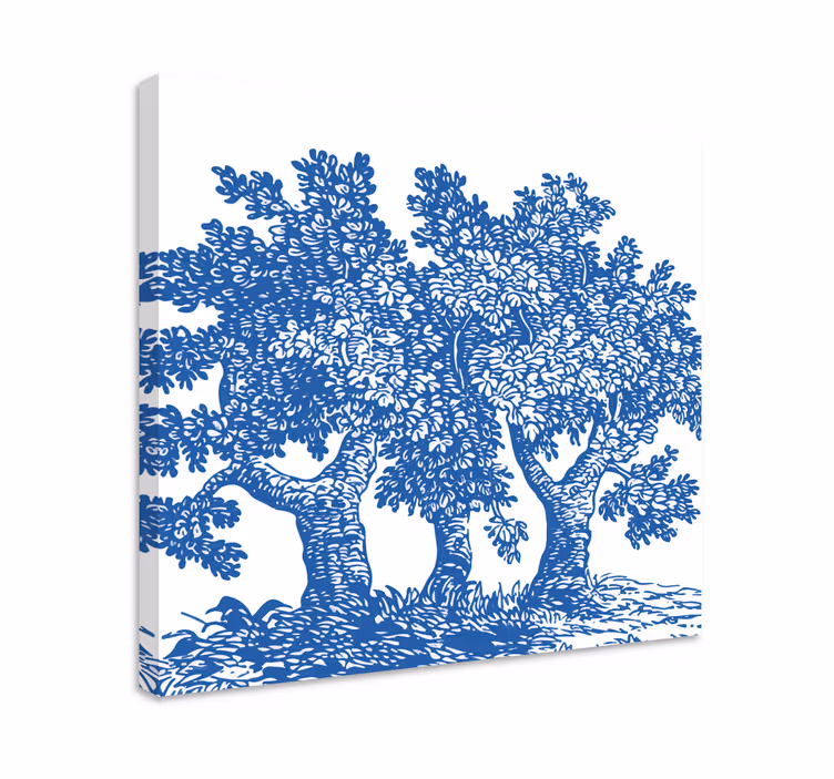 Quadro con alberi tre alberi fogliosi - TenStickers