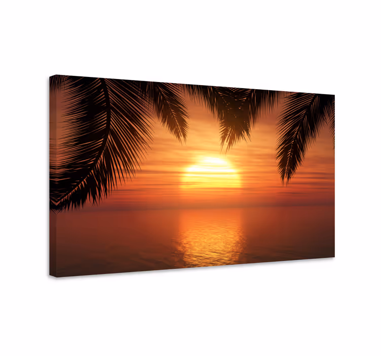 Quadro paesaggio crepuscolo sopra il mare - TenStickers