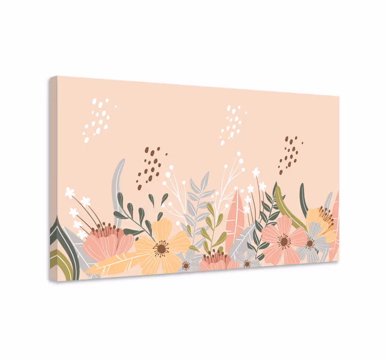 Dipinto fiori e piante disegno floreale pastello - TenStickers