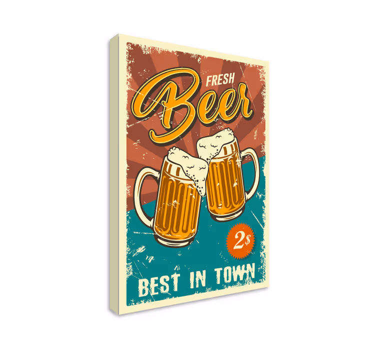 Quadri sportivi pubblicità birra fresca - TenStickers