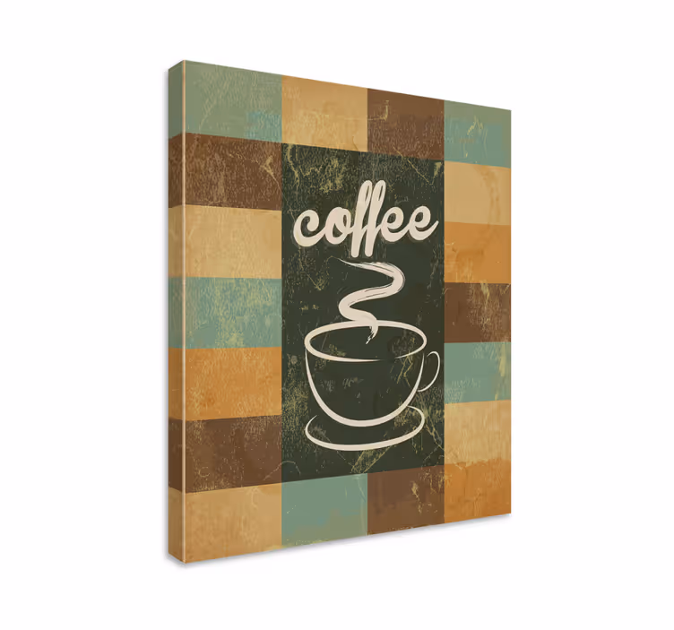 Quadro con frase ispirazione per l'ora del caffè - TenStickers