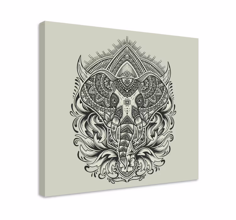 Quadro effetto mandala con elefante - TenStickers