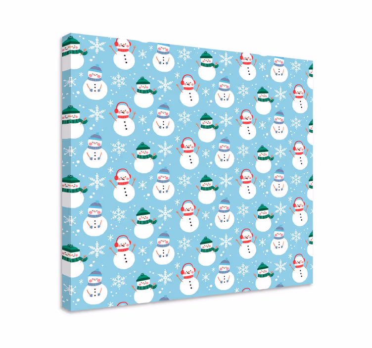 Quadro 3d motivo pupazzo di neve - TenStickers
