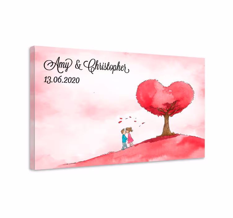 Quadro rustico albero del cuore amore - TenStickers
