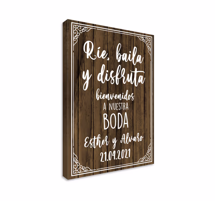 Quadro con frase cartello di benvenuto per matrimonio - TenStickers