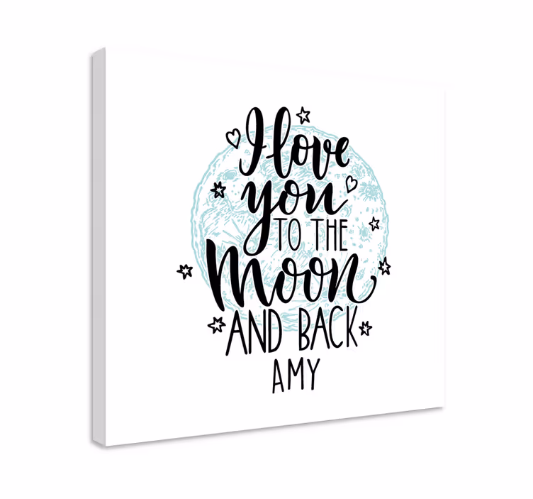 Quadro con frase ti amo luna - TenStickers