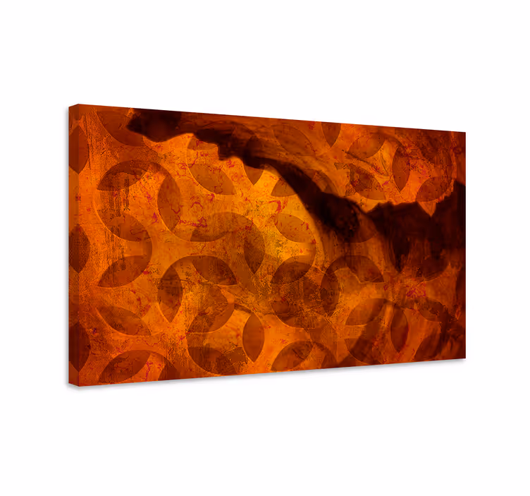 Quadro astratto motivi di foglie intricate - TenStickers