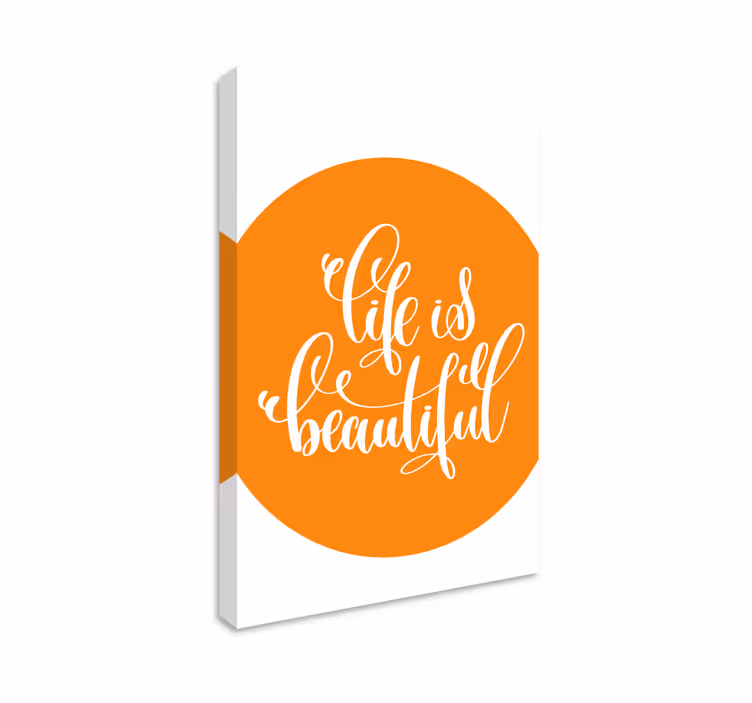 Quadro con frase affermazione di vita ispiratrice - TenStickers