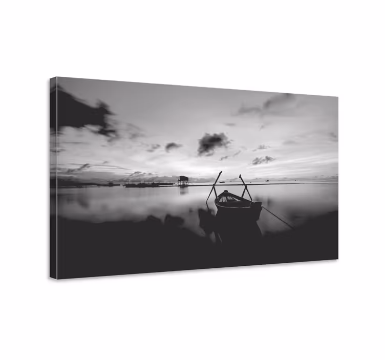 Quadro paesaggio scena serena sul waterfront - TenStickers
