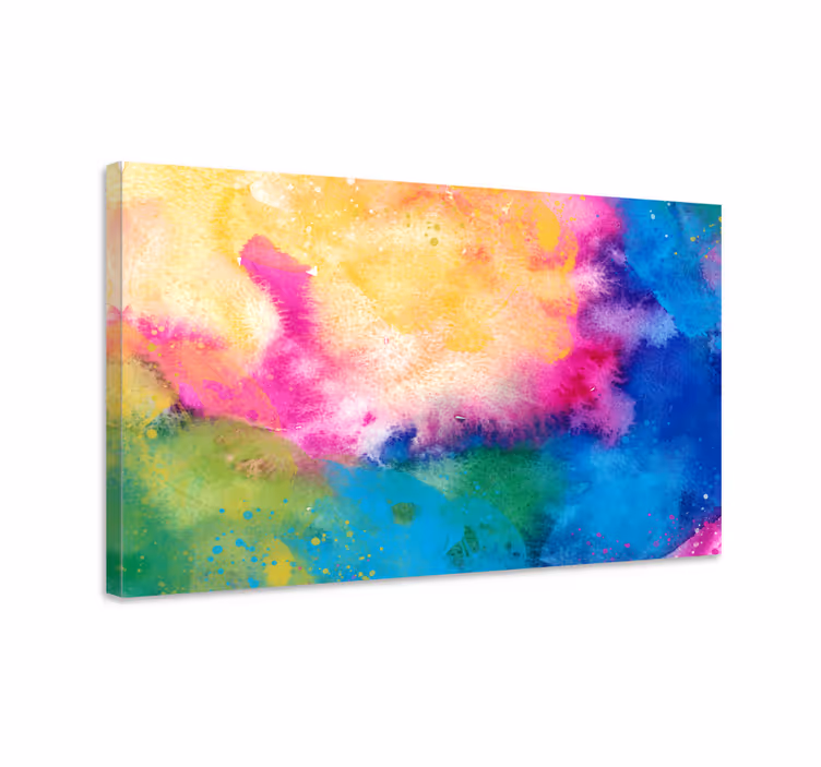 Quadro astratto vortici acquerello vibranti - TenStickers