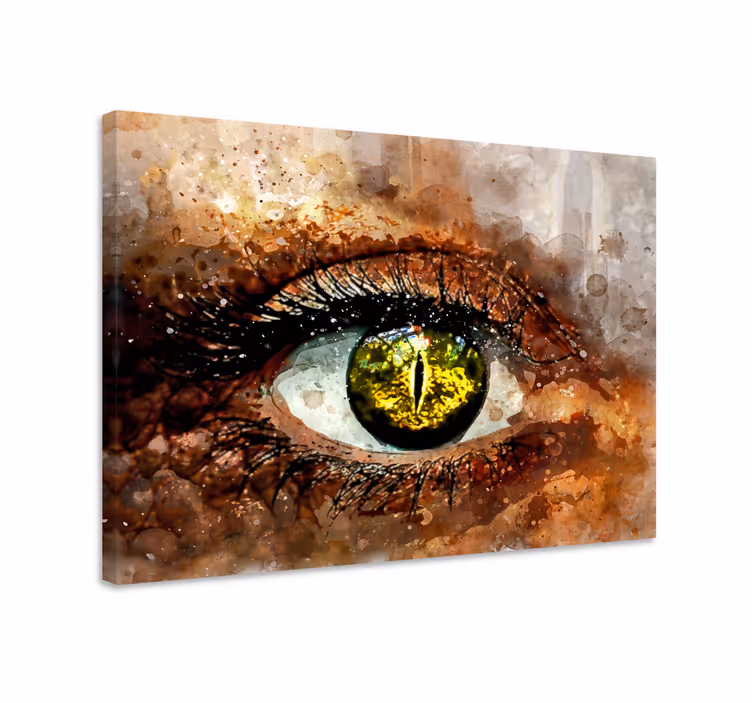 Quadro con elefanti cattura dell'occhio mistico - TenStickers