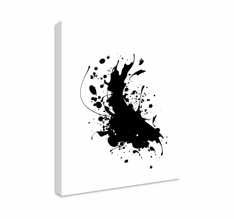 Quadro astratto schizzo nero dinamico - TenStickers