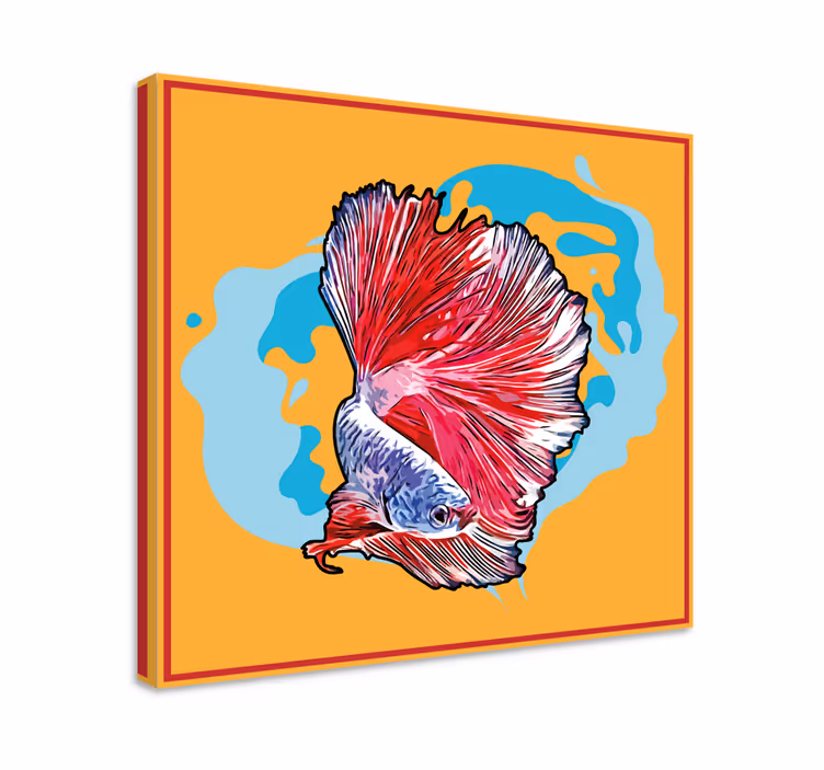 Quadro pesci betta dai colori vivaci - TenStickers