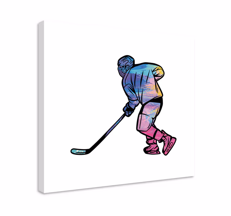 Quadri sportivi giocatore di hockey in azione - TenStickers