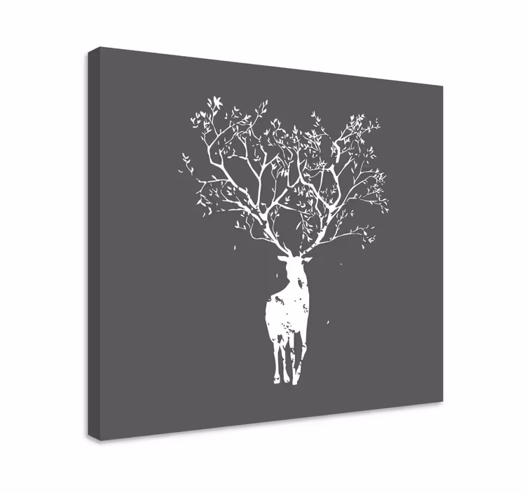 Quadro con cervo Albero cervo - TenStickers