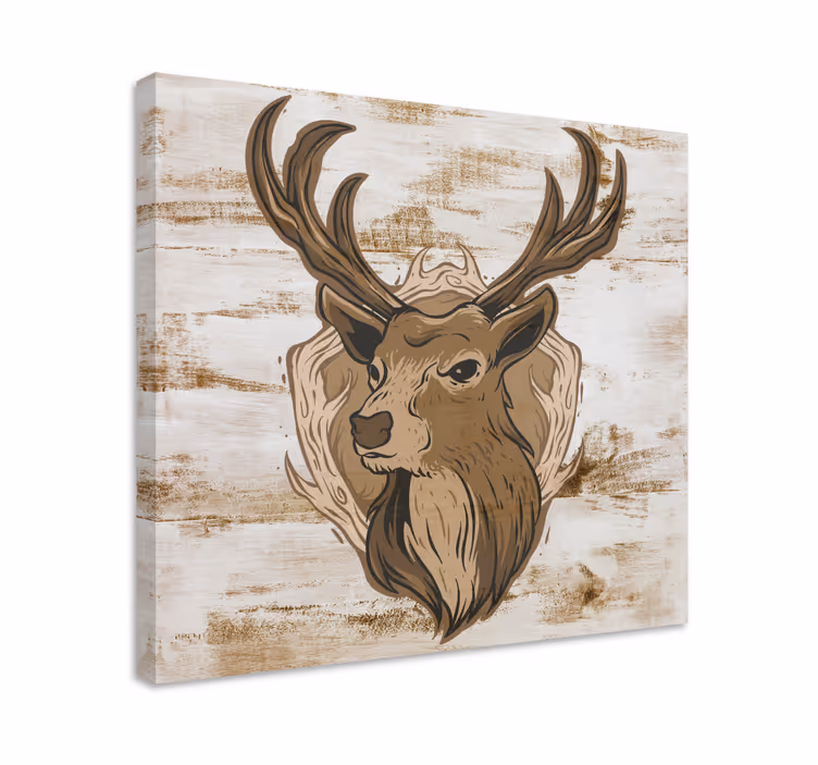 Quadro con cervo stile cartone animato - TenStickers
