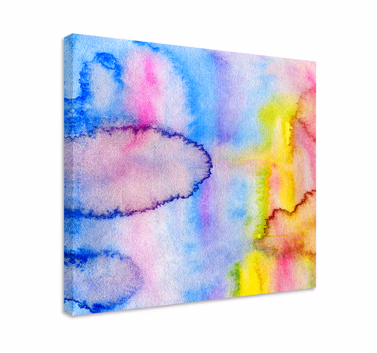 Quadro astratto mischie acquerello colorate - TenStickers