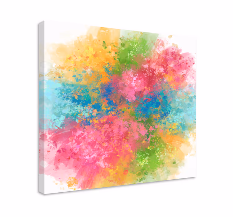 Quadro astratto esplosione di colori vibranti - TenStickers