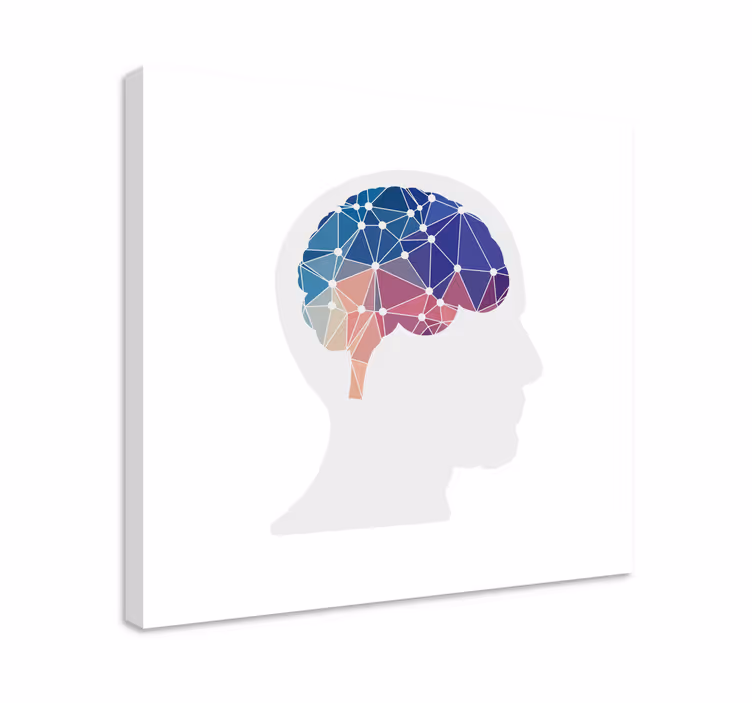 Quadro con frase connessioni di rete cerebrale - TenStickers
