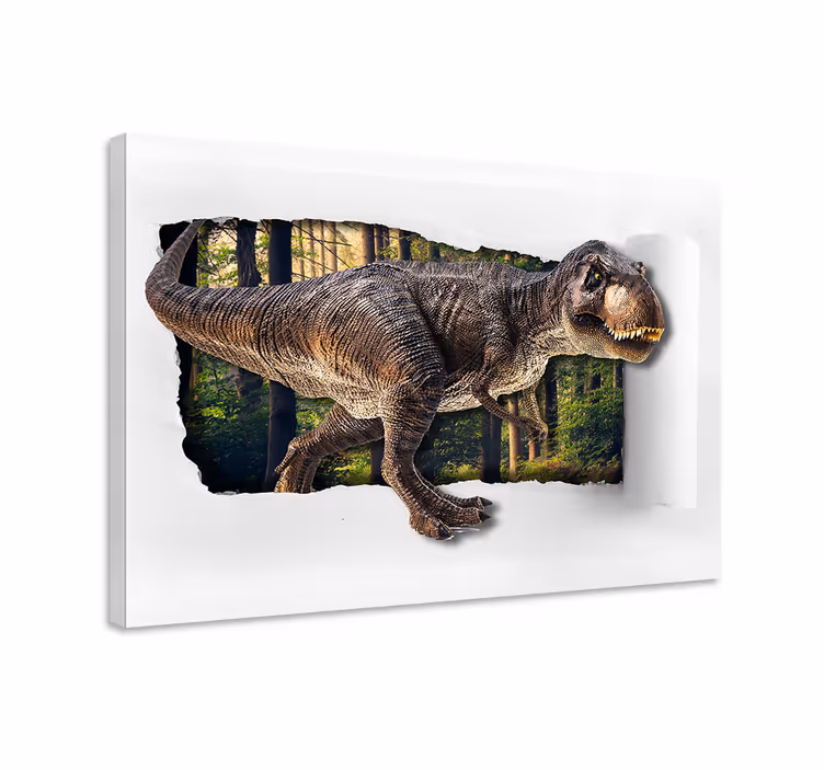 Quadro con dinosauri Dinosauro 3d - TenStickers