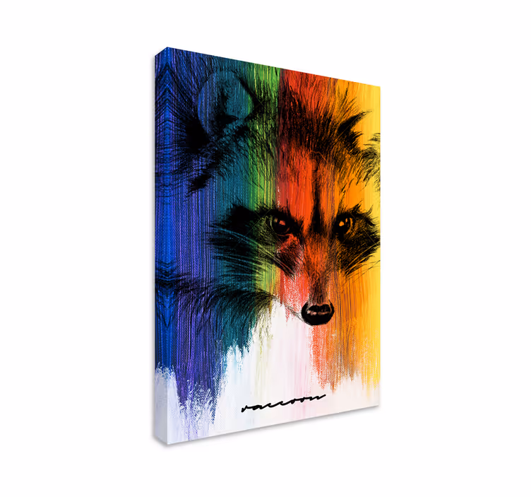 Quadro con animali e insetti ritratto di volpe vibrante - TenStickers