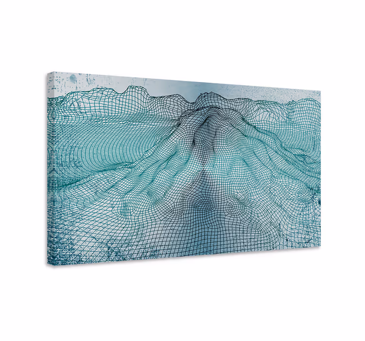 Quadro astratto vette montane connesse - TenStickers