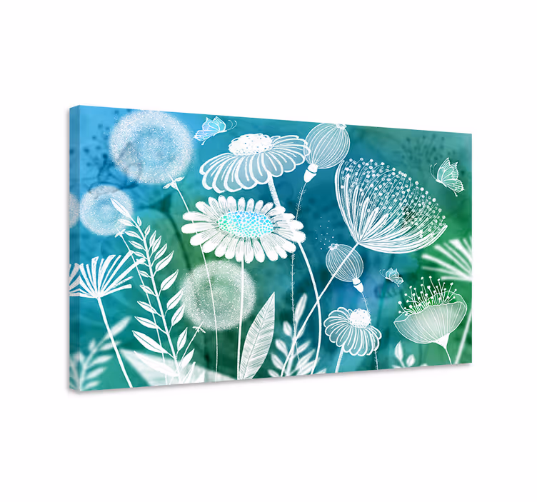 Dipinto fiori e piante design floreale in fiore - TenStickers