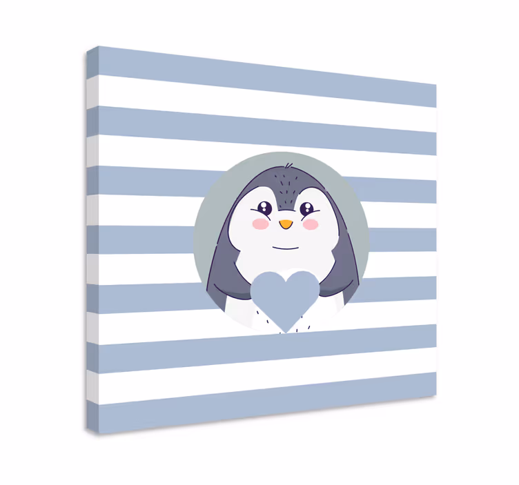Quadri cameretta neonato abbraccio di pinguino carino - TenStickers