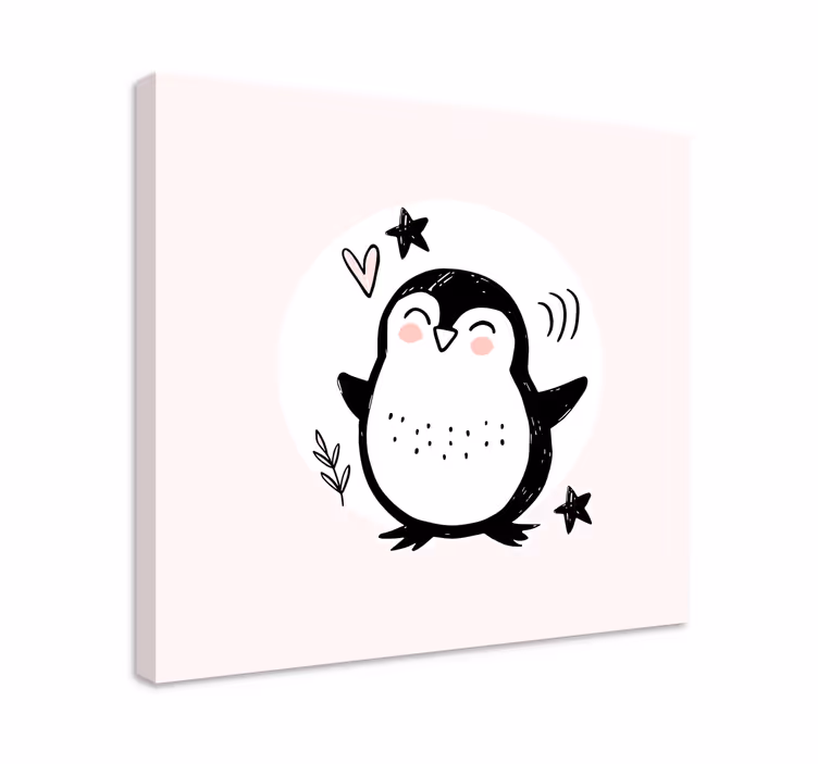 Quadro con pinguino stile cartoon - TenStickers