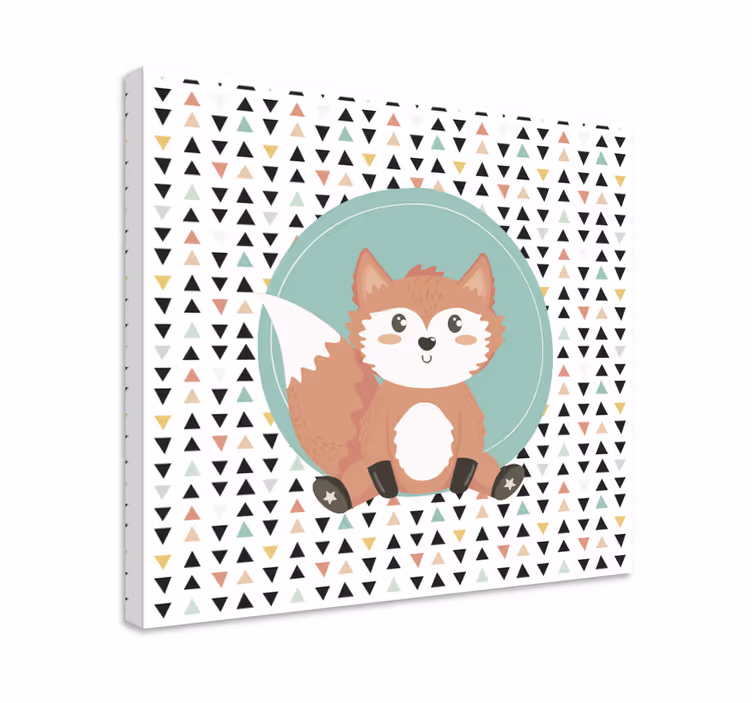 Quadro con animali e insetti volpe carina - TenStickers