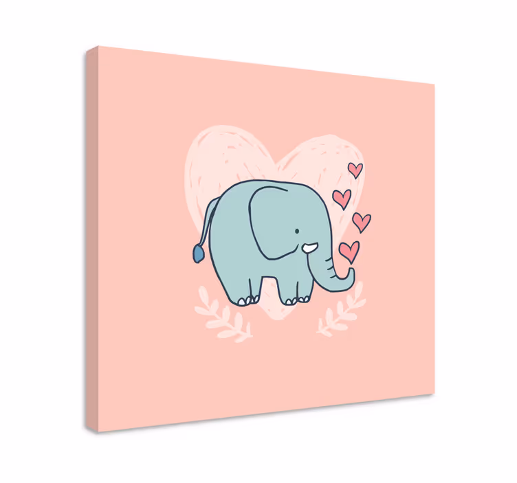 Quadro con elefanti amore di elefante carino - TenStickers