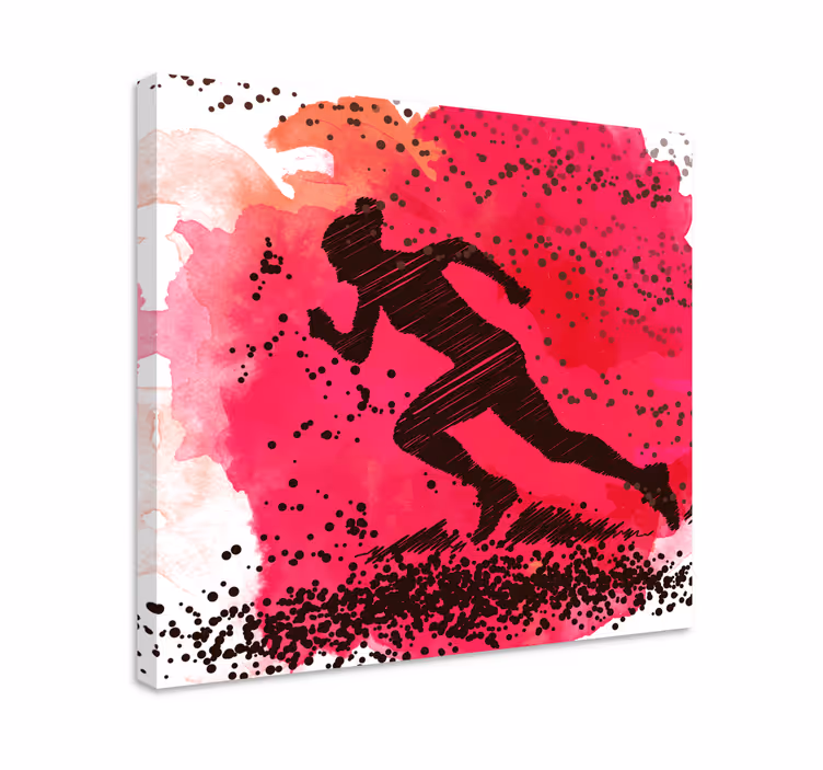 Quadri sportivi silhouette di corridore dinamico - TenStickers