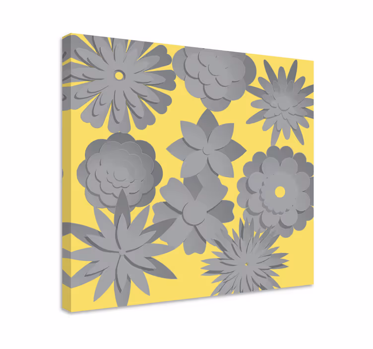 Dipinto fiori sagoma floreale - TenStickers