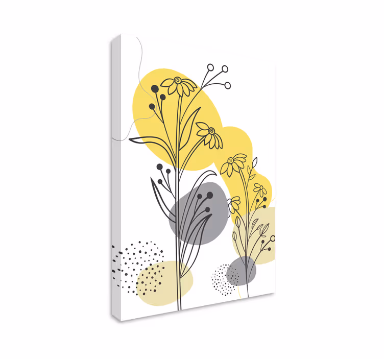 Dipinto fiori e piante composizione botanica ornata - TenStickers