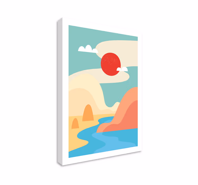 Quadro paesaggio scena naturale astratta - TenStickers
