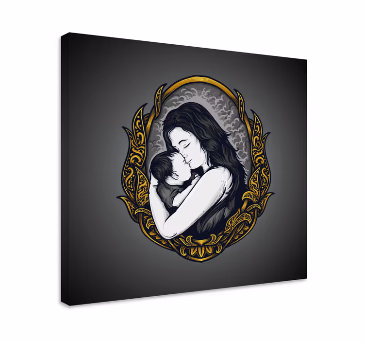 Quadri persona e personaggi abbraccio materno - TenStickers