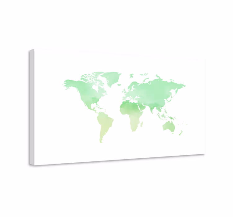 Quadro mappamondo mappa del mondo ad acquerello - TenStickers