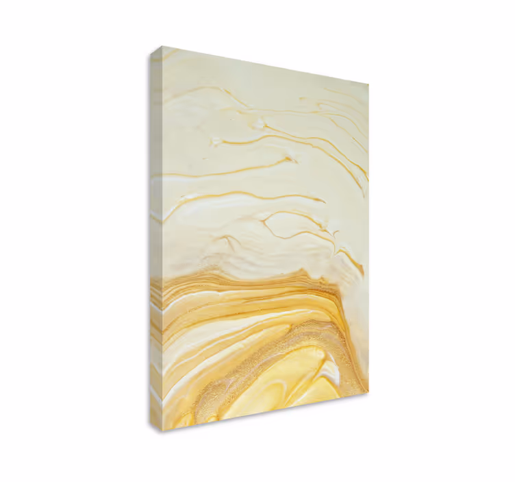 Quadro astratto onde d'oro delicate - TenStickers