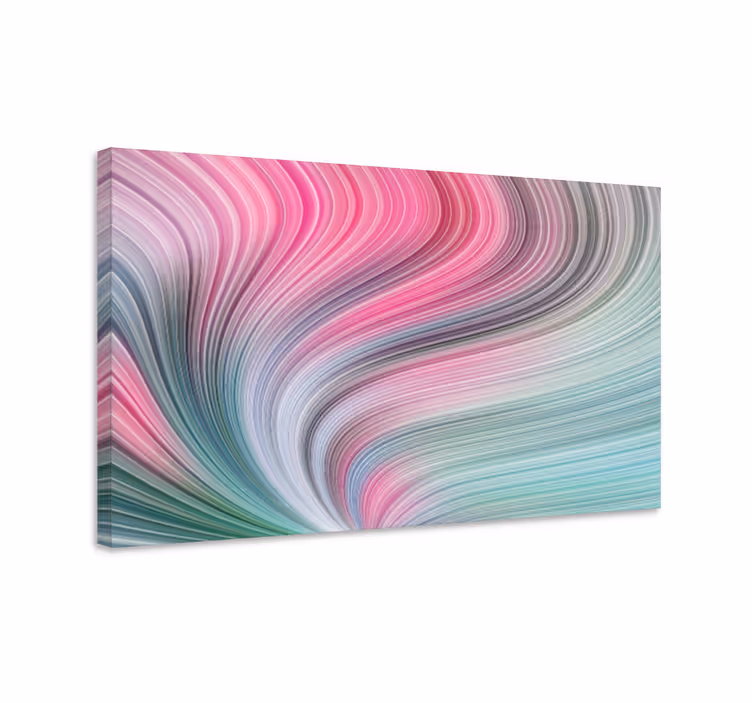 Quadro astratto onde di colore curvilinee - TenStickers