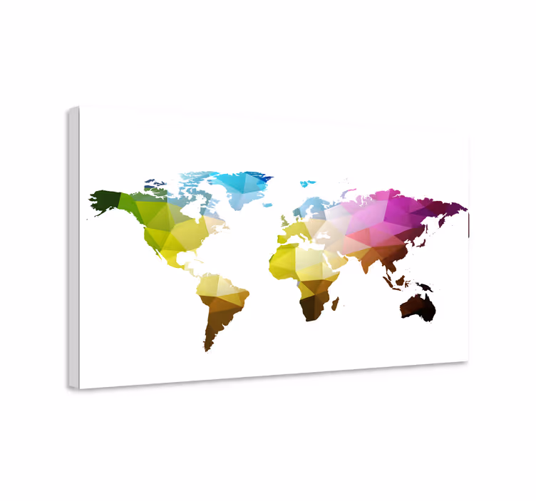 Quadro mappamondo mappa globale geometrica - TenStickers