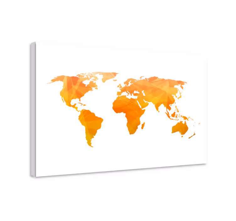 Quadro mappamondo mondo geometrico astratto - TenStickers